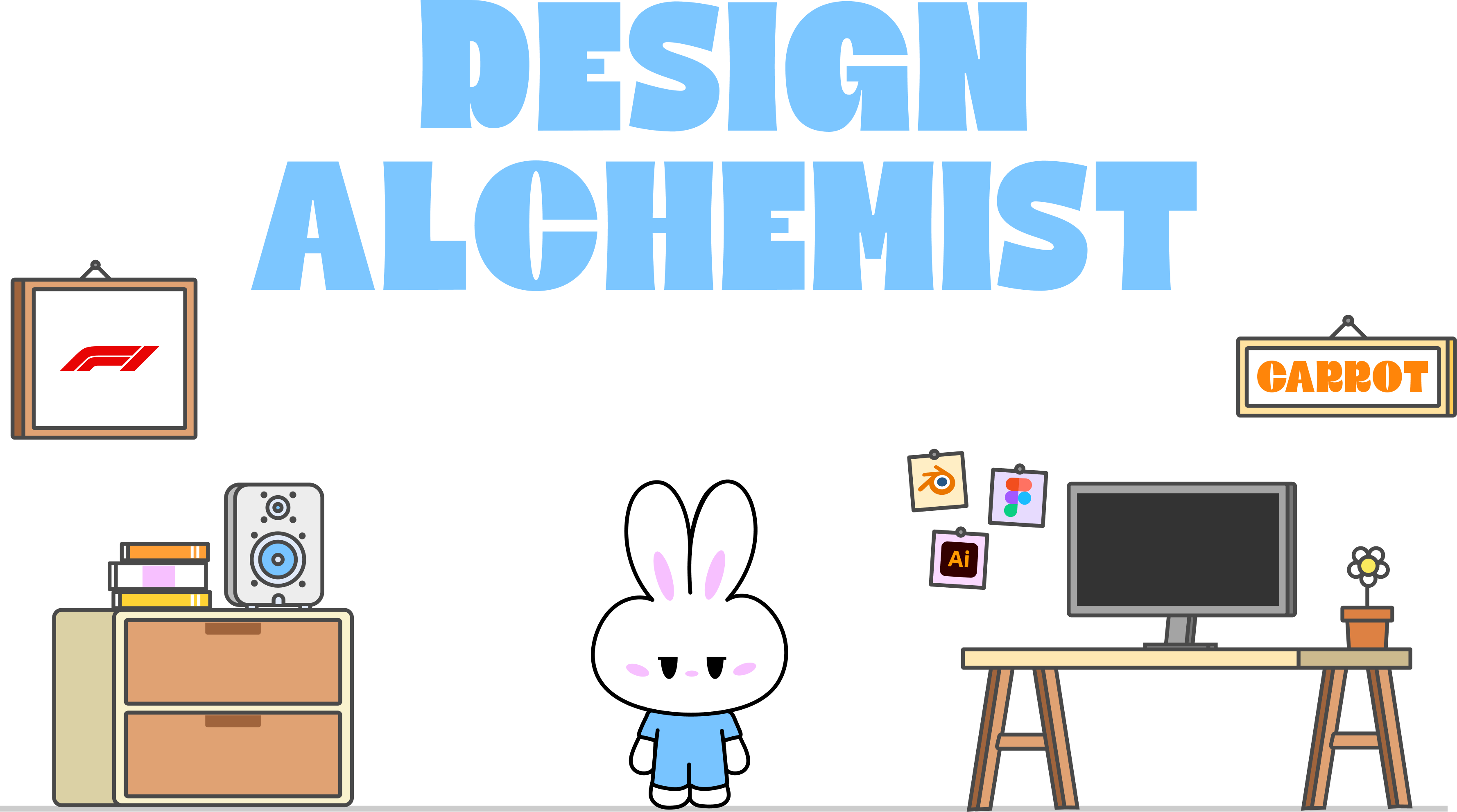 Design Alchemist: a bunny in a little design studio